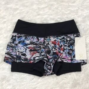 NWT Lululemon Break Free Tight Culture Clash Short